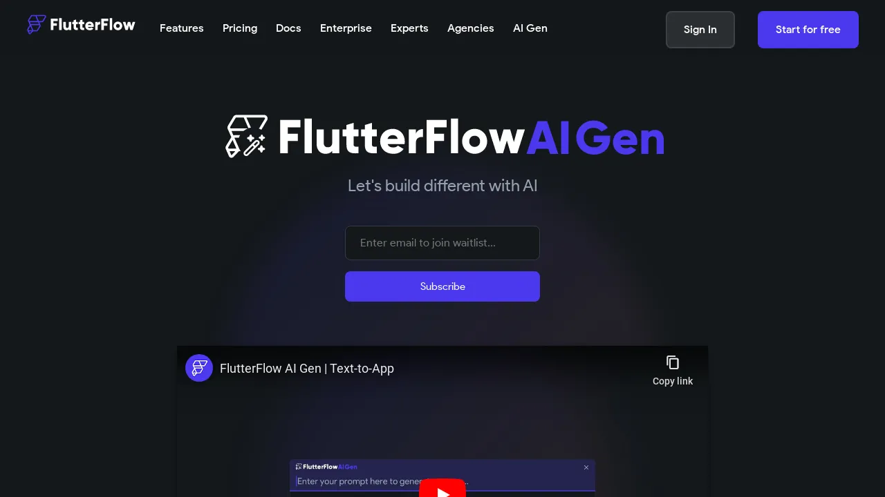 FlutterFlow AI Gen screenshot