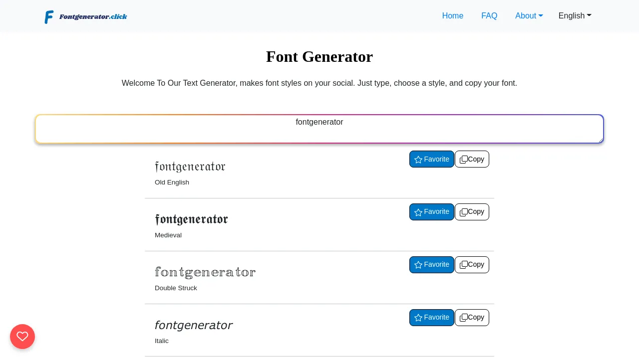 Font Generator -Cool Fancy Text (ℂ𝕠𝕡𝕪 and 𝕻𝖆𝖘𝖙𝖊)