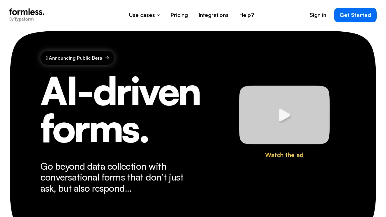 Formless (by Typeform) screenshot