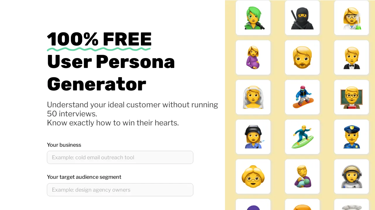 FounderPal Persona Generator screenshot