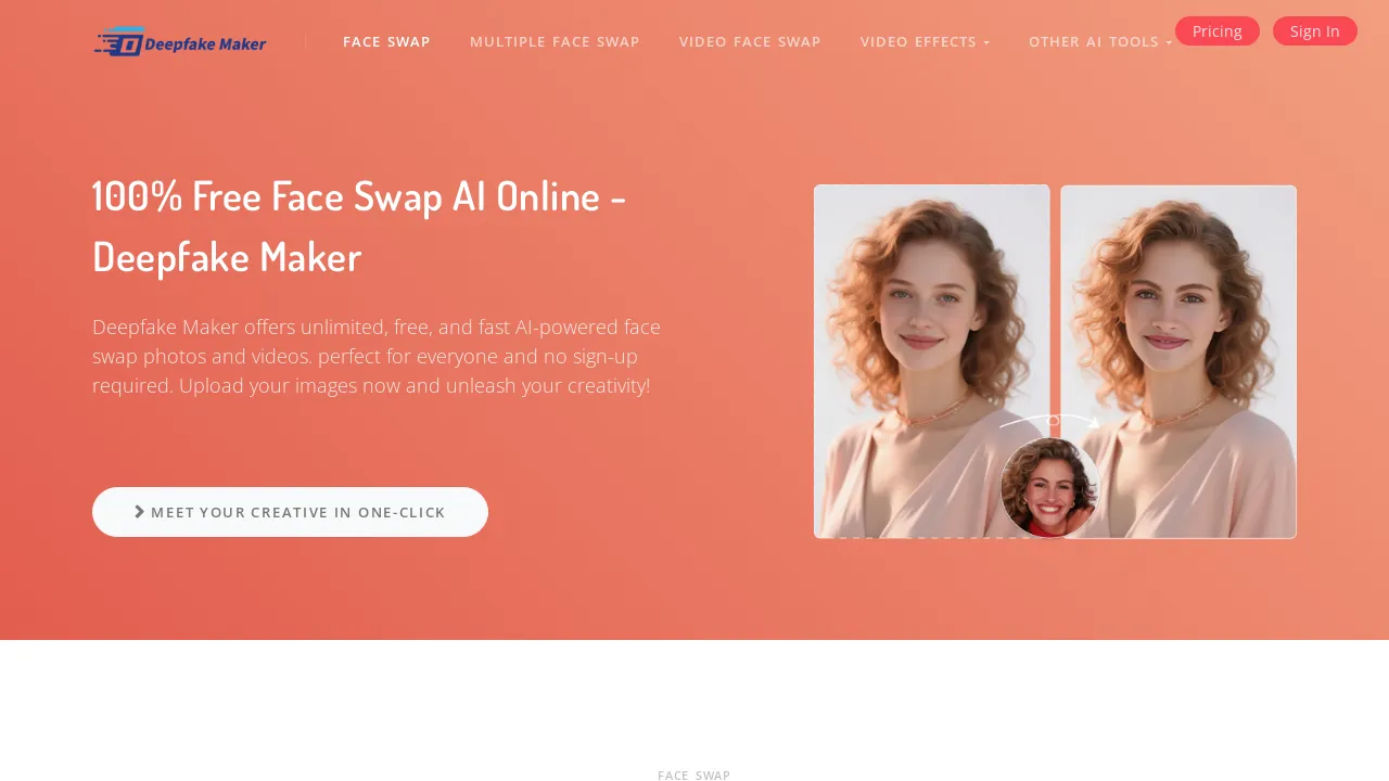 Free AI Deepfake Maker screenshot