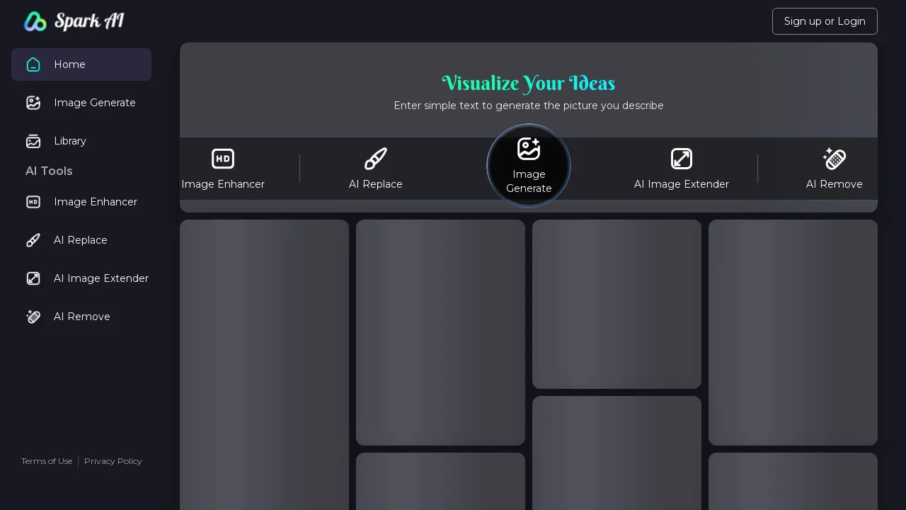 Free AI Image Generator: Online AI Tools | Spark AI screenshot