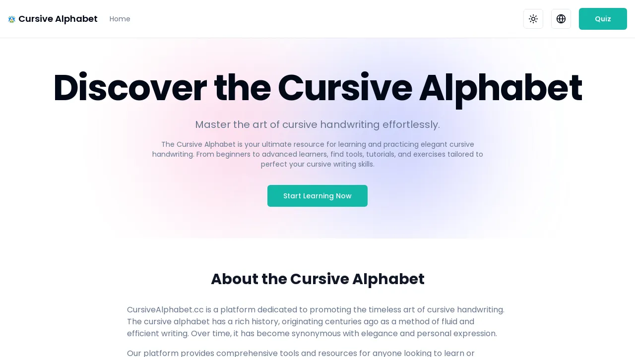 Free Cursive Alphabet Worksheets screenshot
