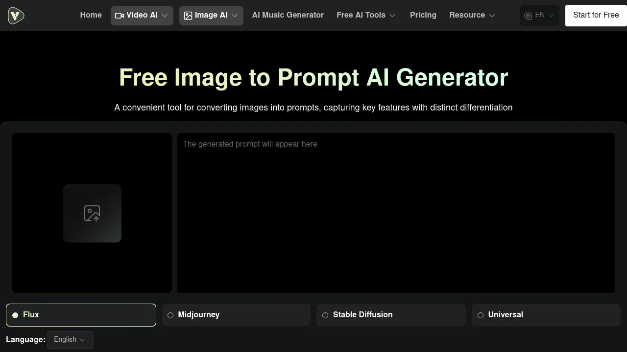 Free Image to Prompt Generator: Describe the image and generate the prompt