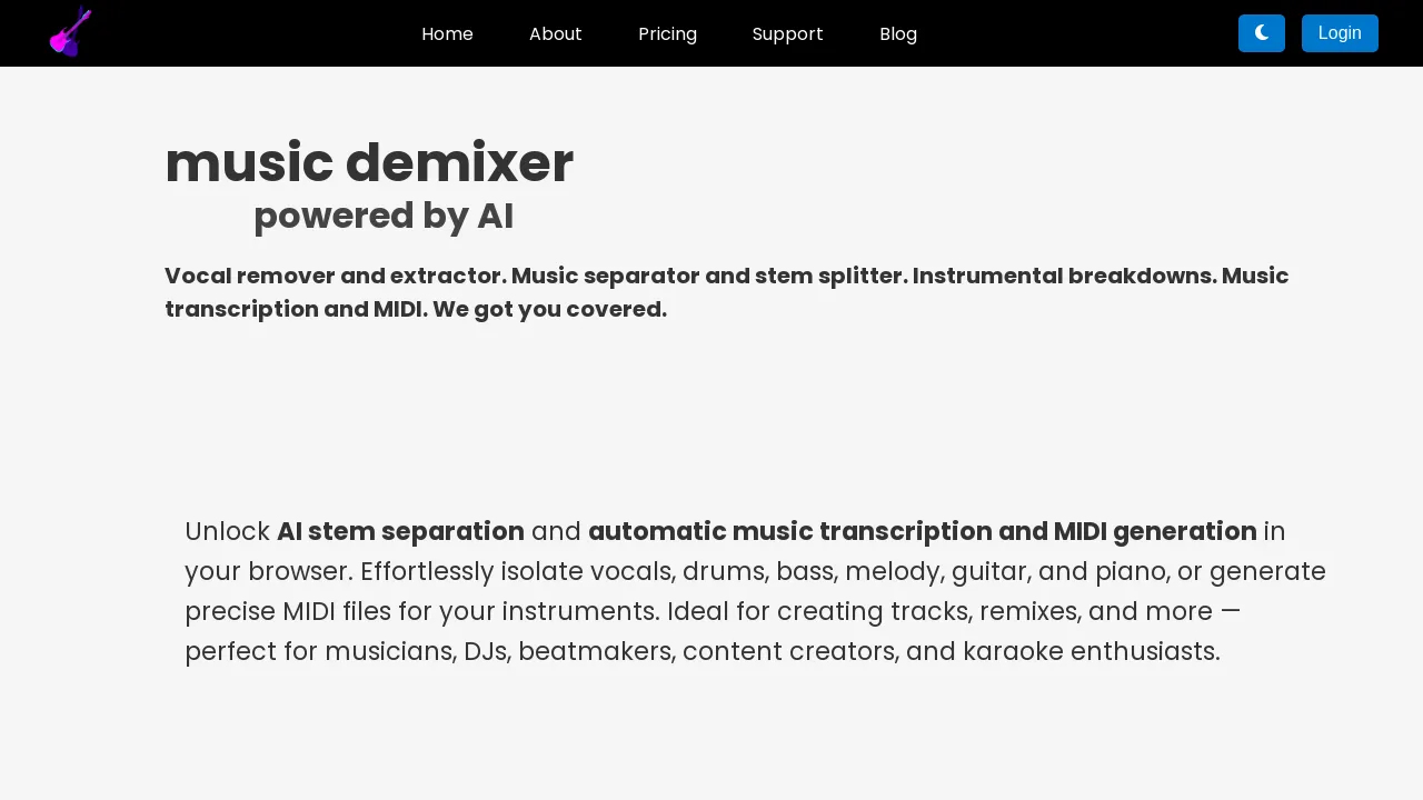 Free Music Demixer 2.0