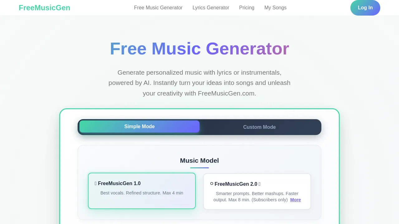 FreeMusicGen.com - Free Music Generator
