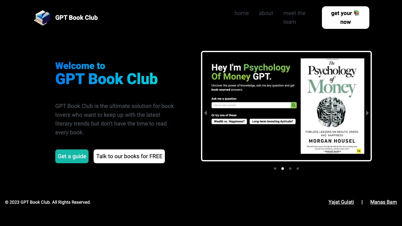 GPT Book Club screenshot