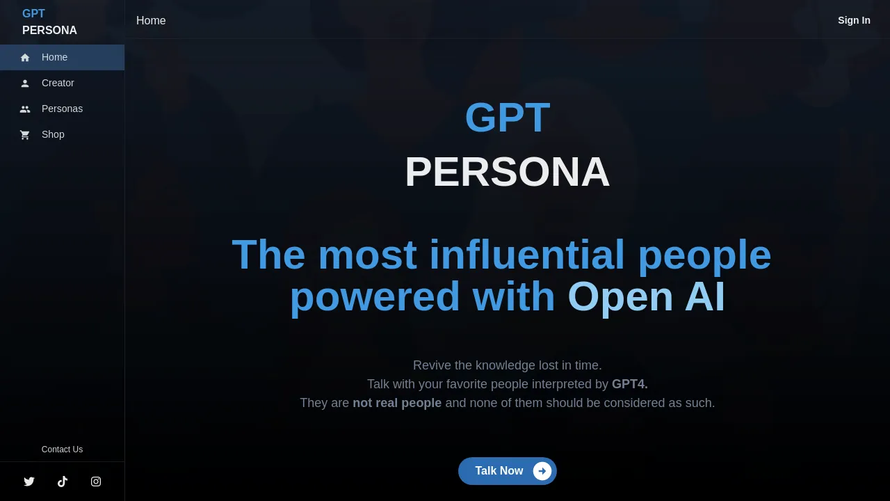 GPT Persona screenshot
