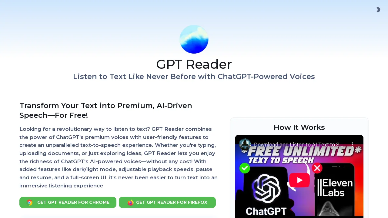 GPT Reader screenshot