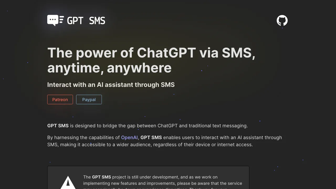 GPT SMS screenshot