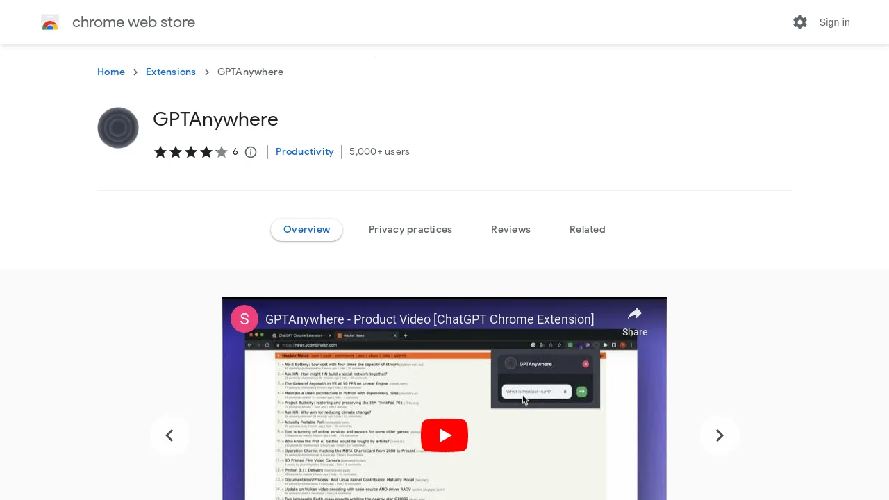 GPTAnywhere screenshot