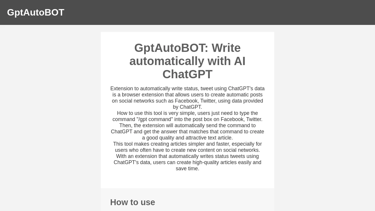 GPTAutoBot screenshot