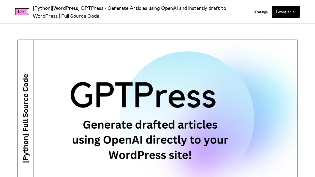 GPTPress screenshot