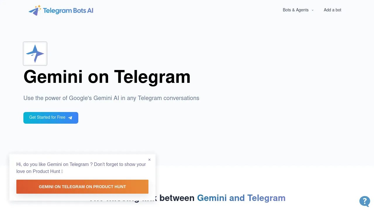 Gemini on Telegram screenshot