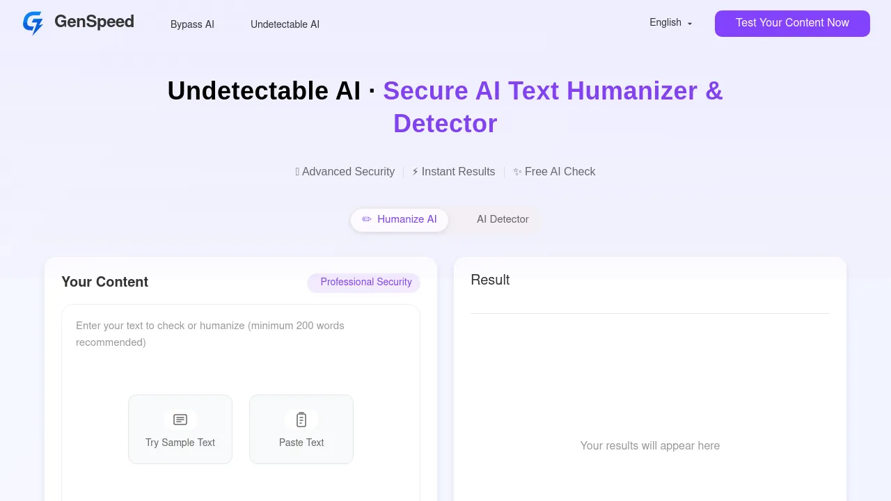 GenSpeed - Undetectable AI screenshot