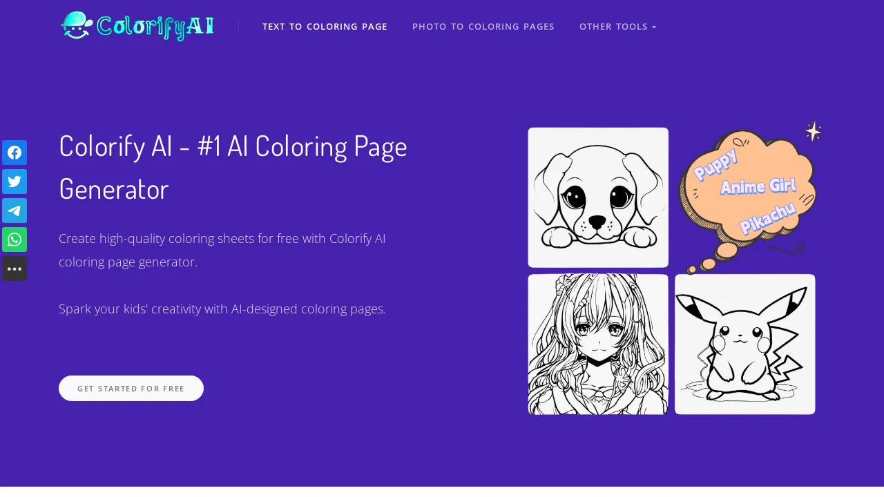Generate Free and Printable Coloring Pages Online with AI