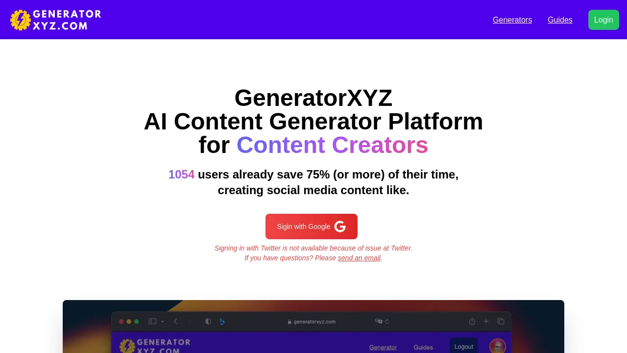 Generator XYZ screenshot