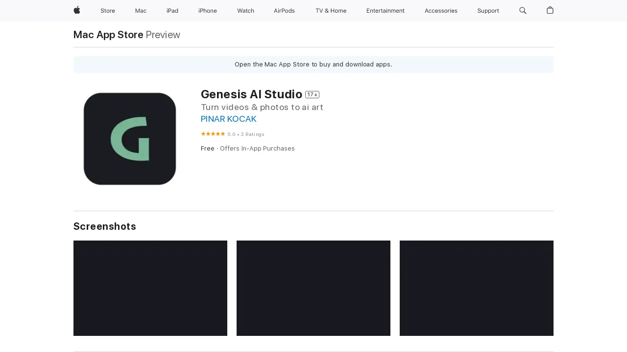 Genesis AI Studio screenshot