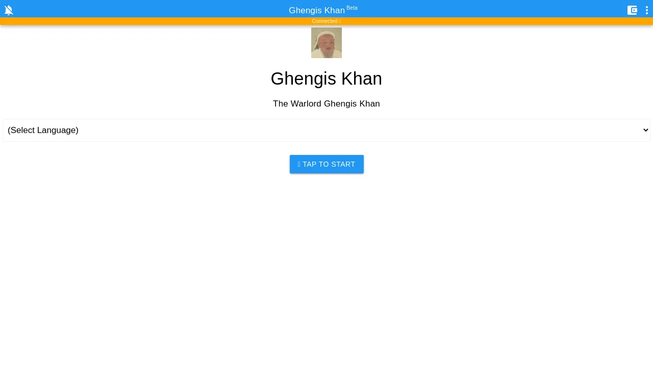 Ghengis Khan chatbot screenshot