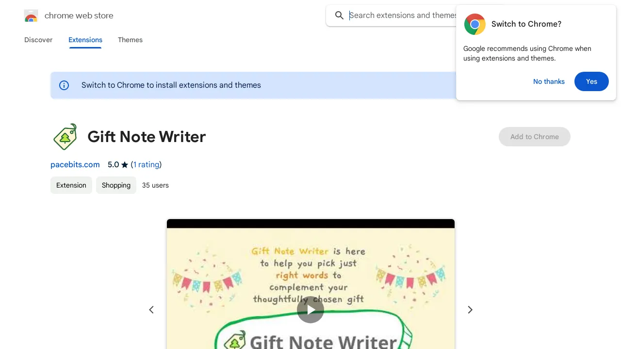 Gift Note Writer