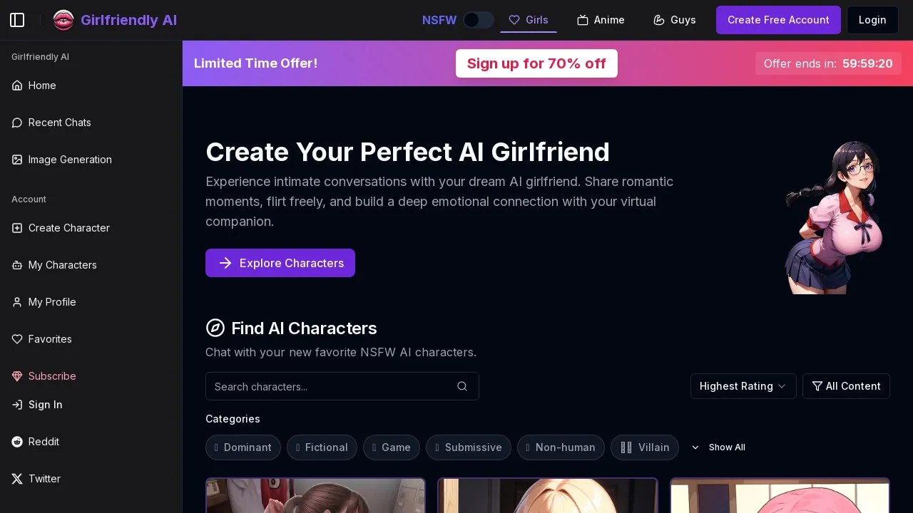 Girlfriendly AI screenshot