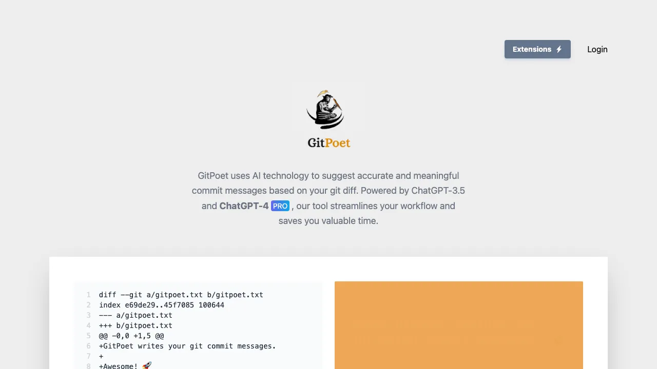 GitPoet screenshot