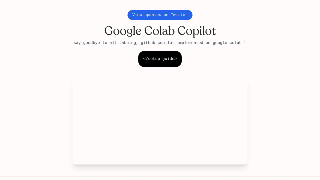 Google Colab Copilot screenshot