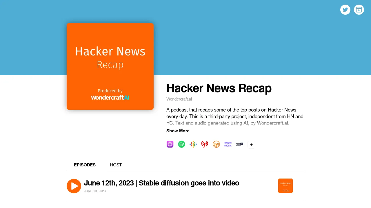 Hacker News Recap screenshot