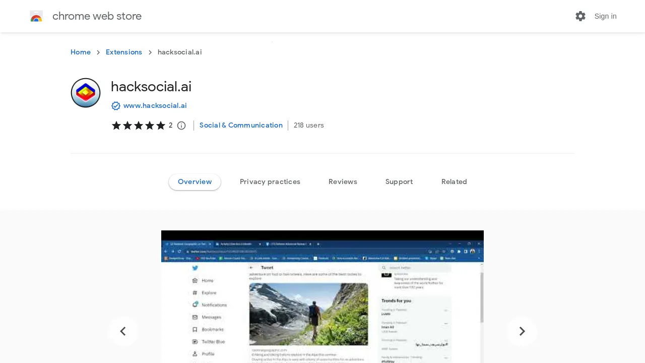 Hacksocial screenshot