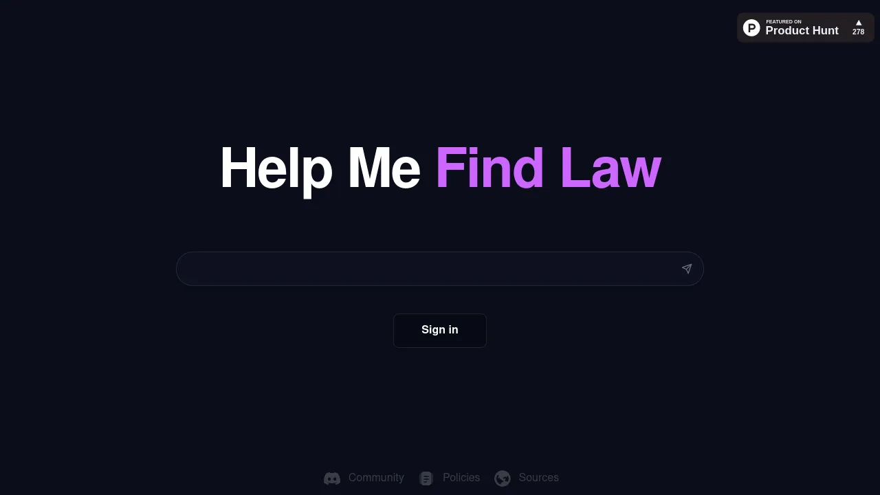 Helpmefindlaw screenshot