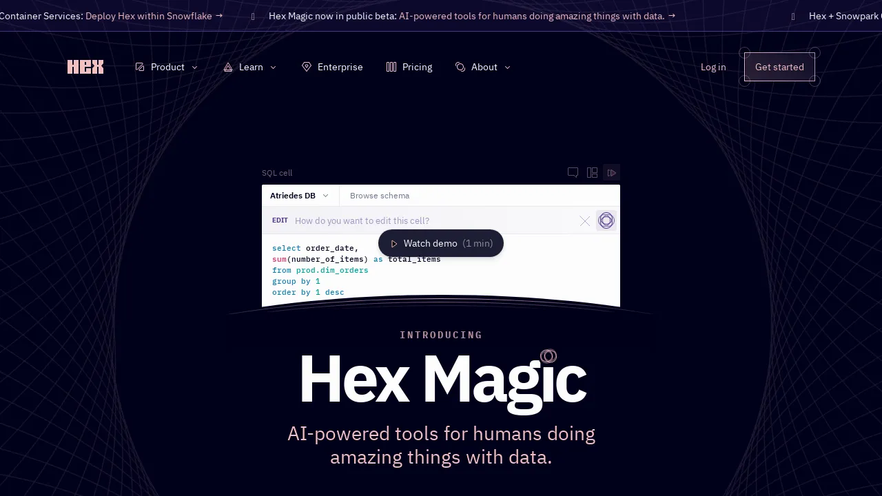 Hex.tech screenshot