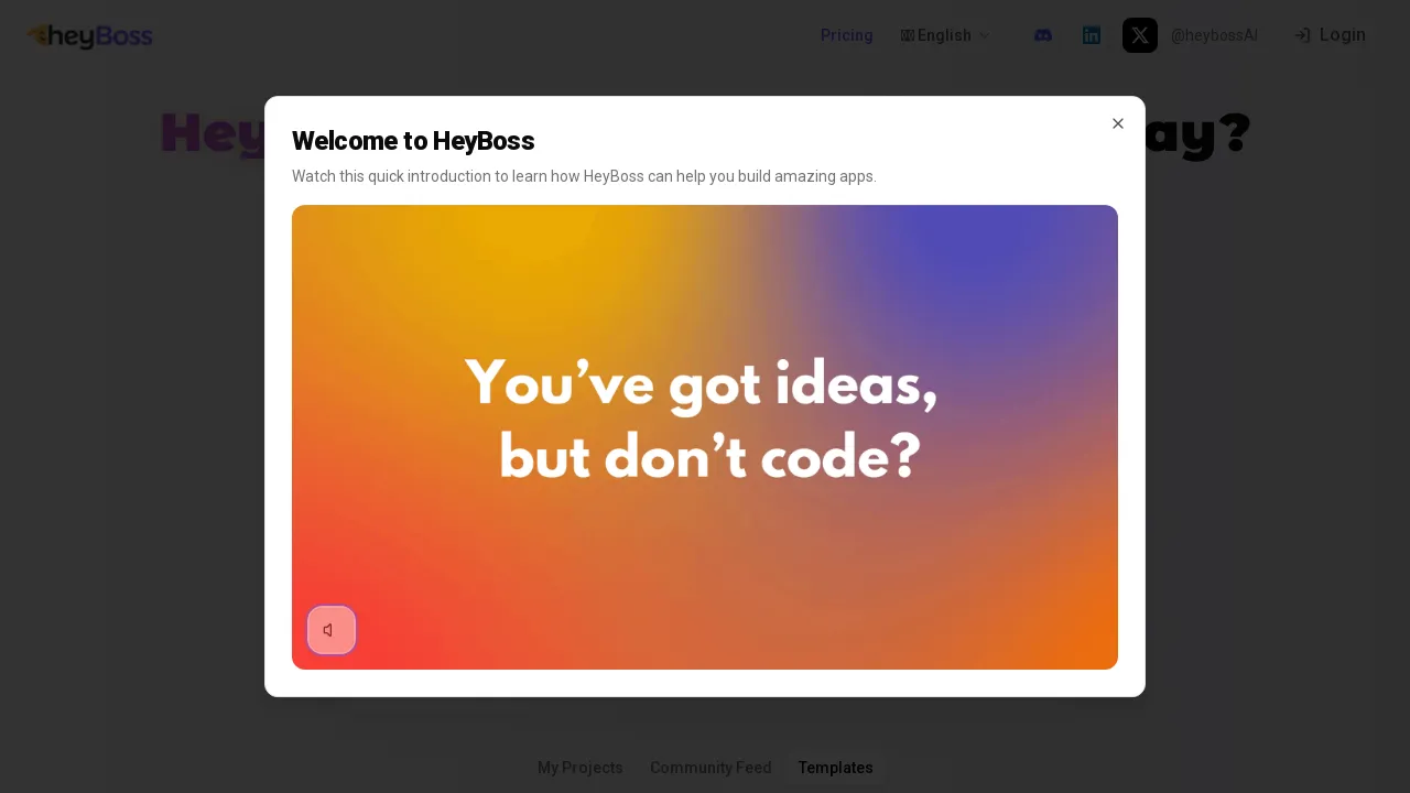 HeyBoss - Build app & sites in minutes