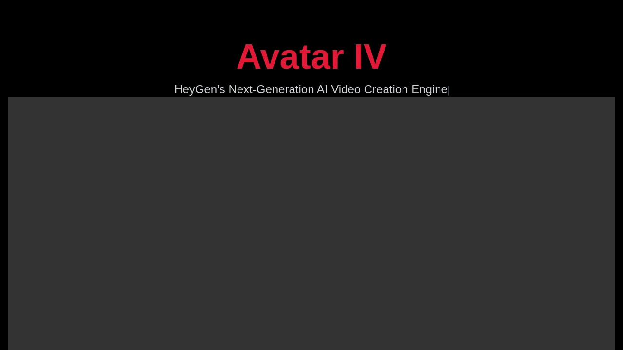 HeyGen Avatar IV AI-powered video creation screenshot
