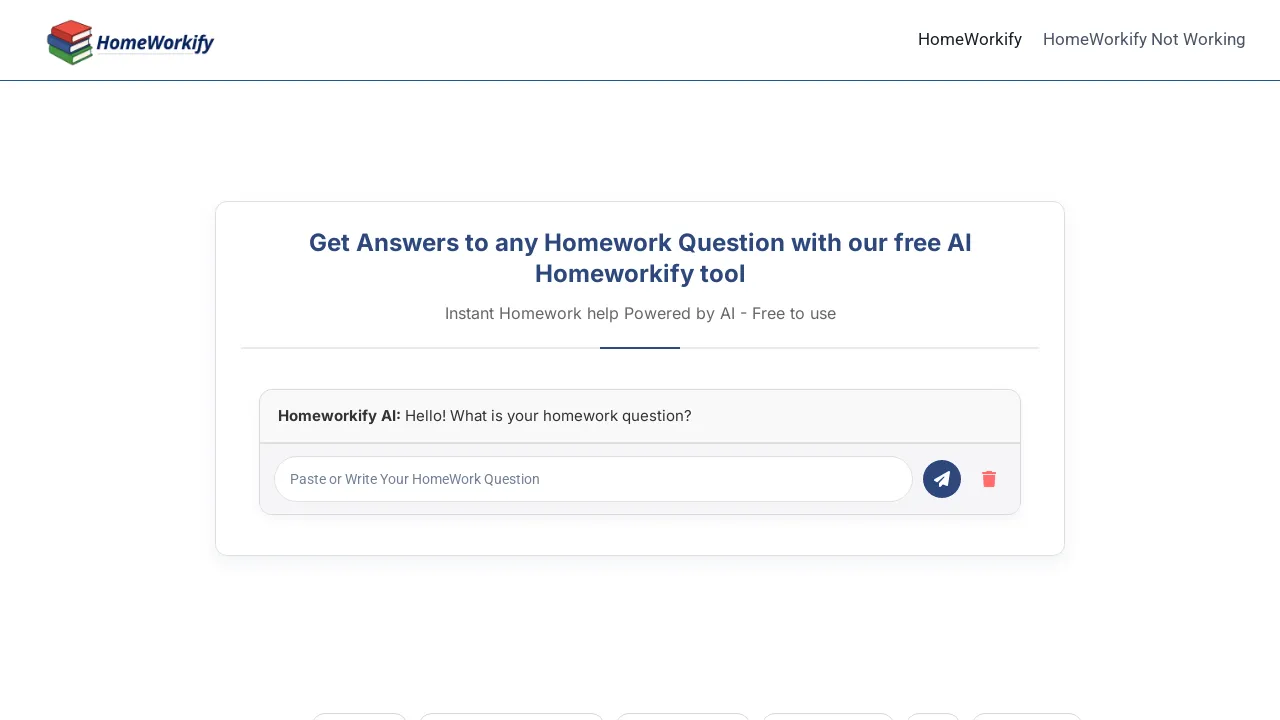 Homeworkify - Free AI Homework Assistant for Students