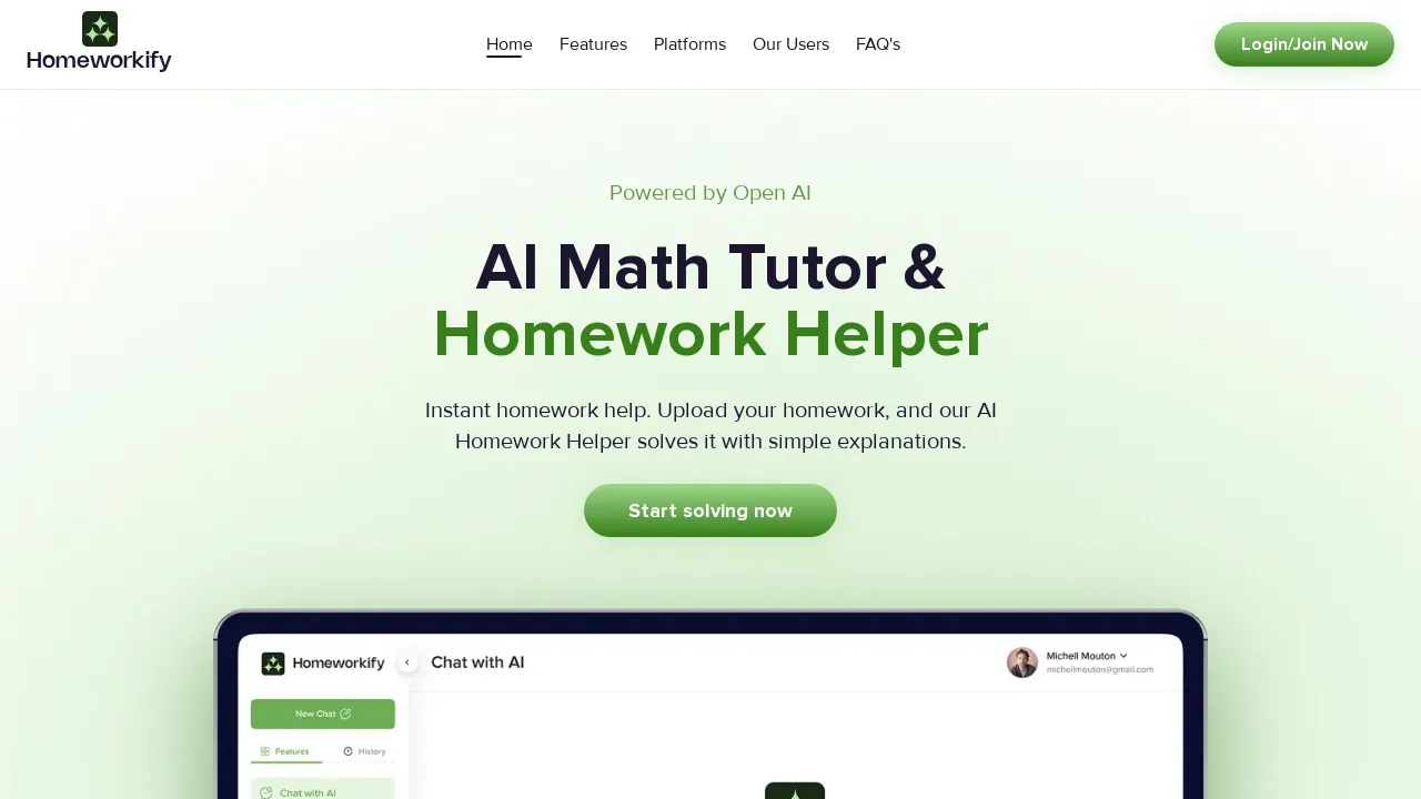 Homeworkify App