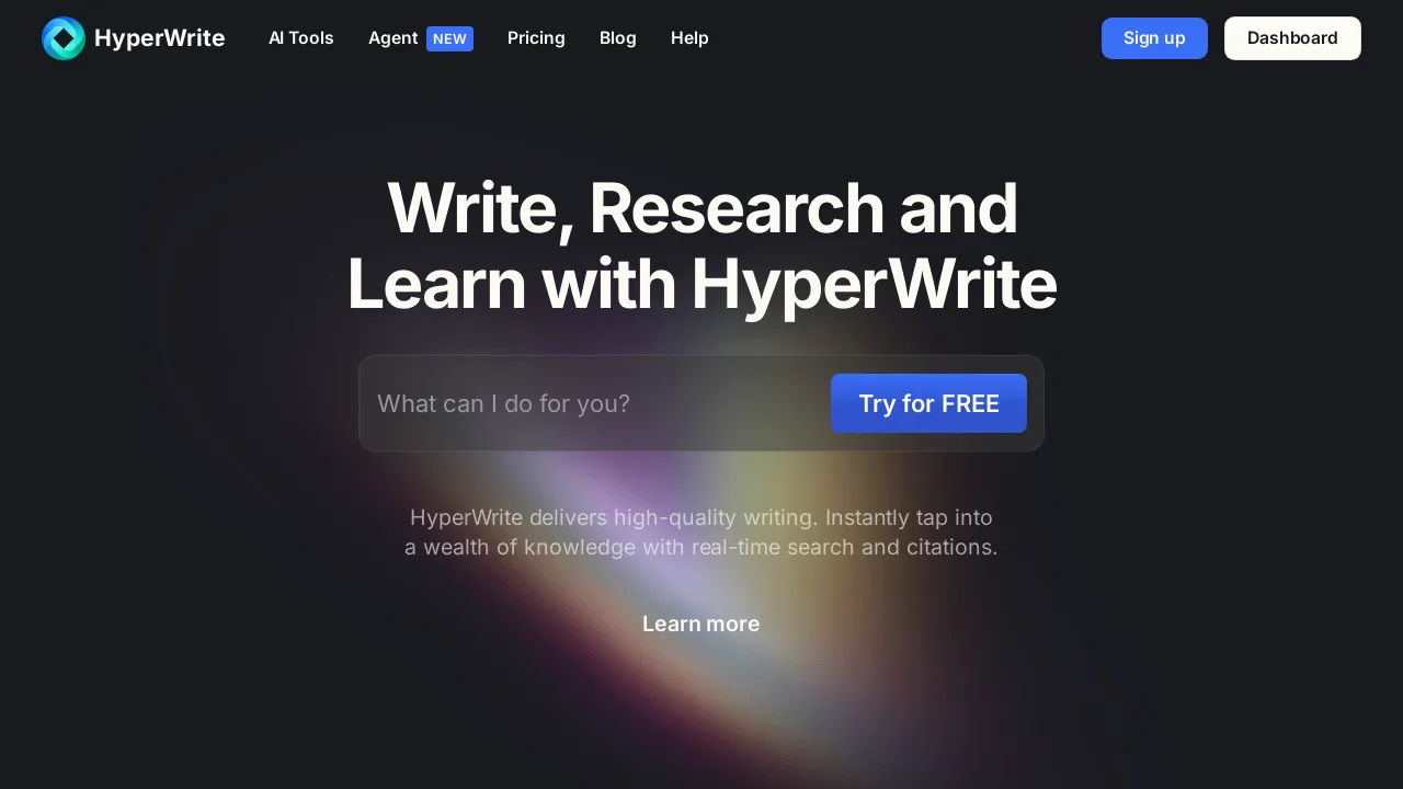 Hyperwrite AI screenshot