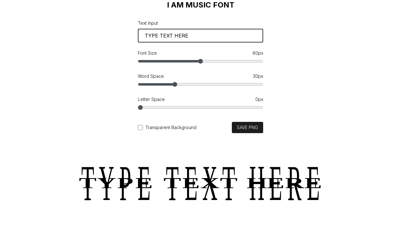 I AM MUSIC FONT