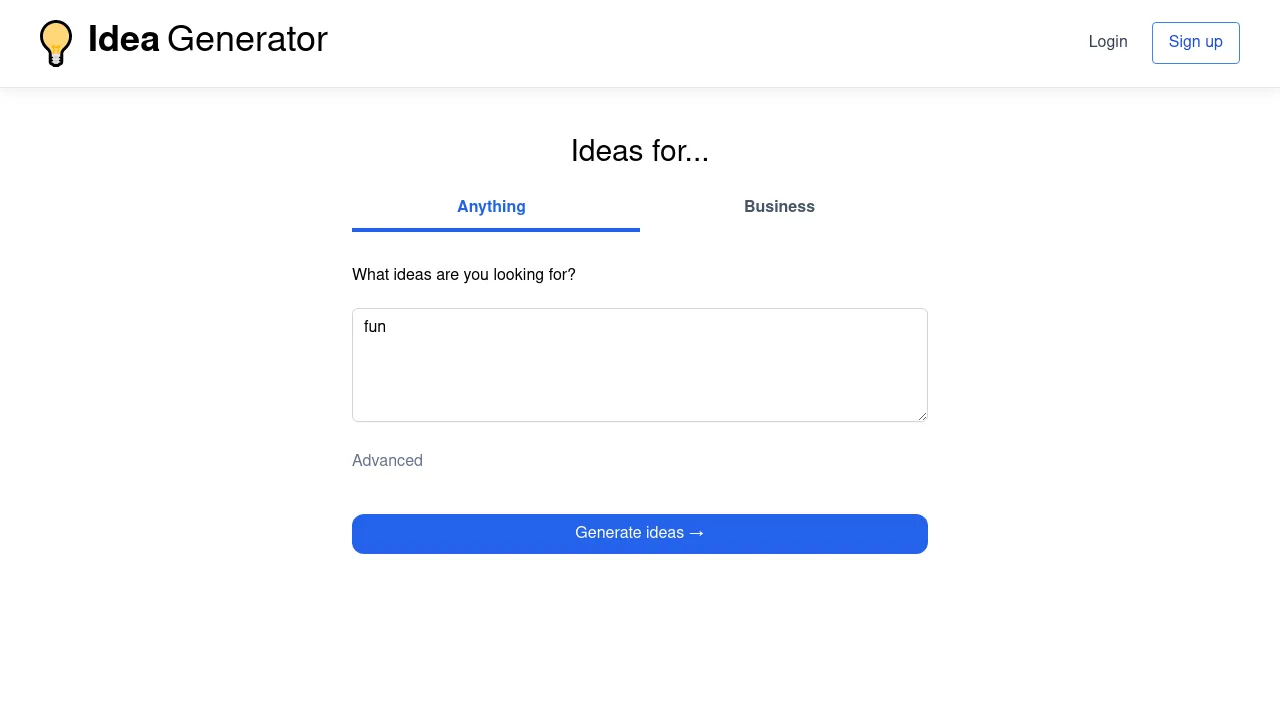 Idea Generator screenshot