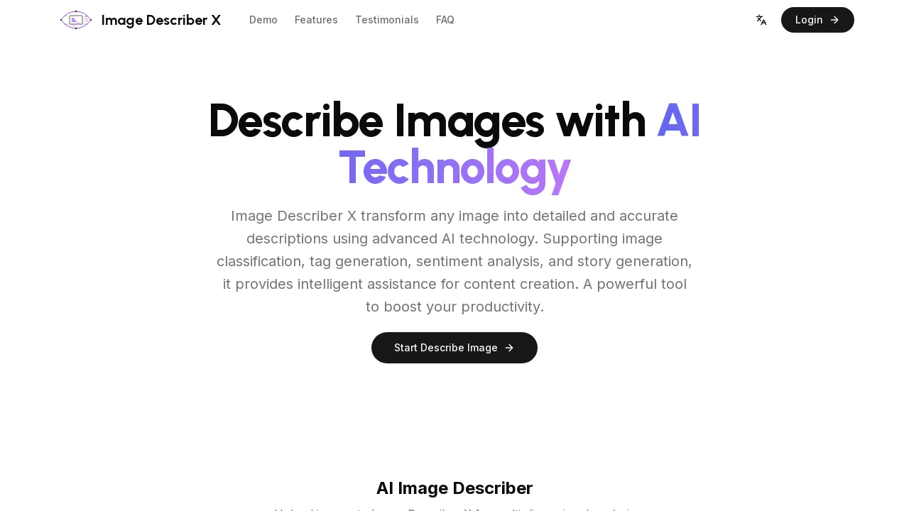 Image Describer X screenshot