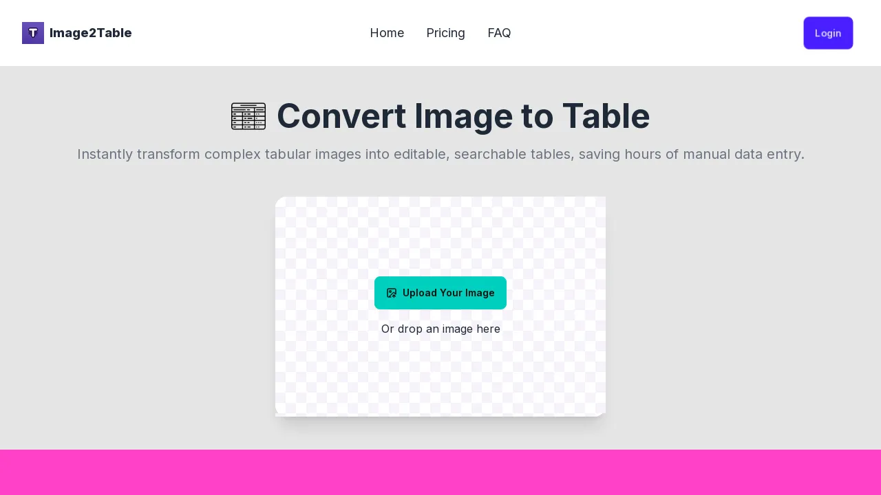 Image2table screenshot