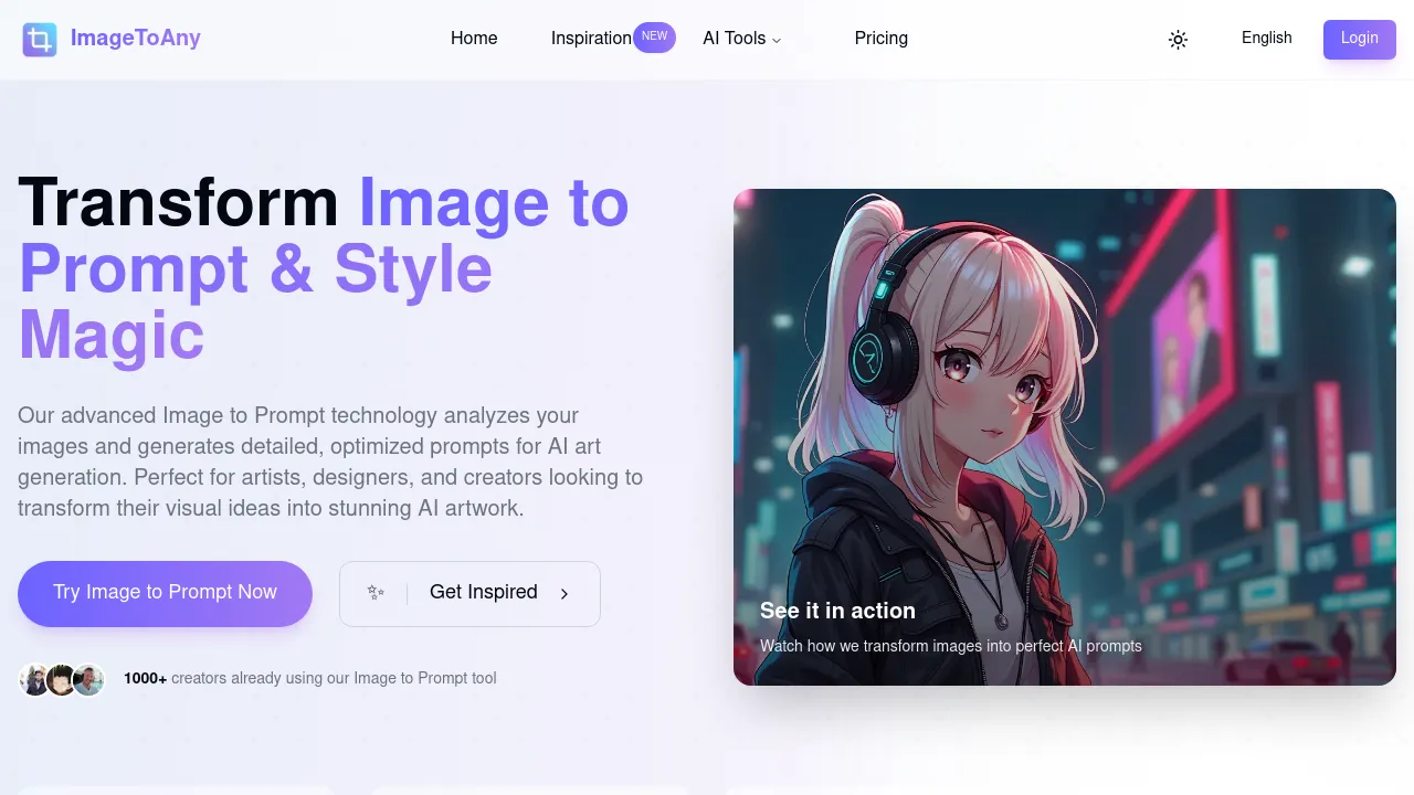 ImageToPrompt screenshot