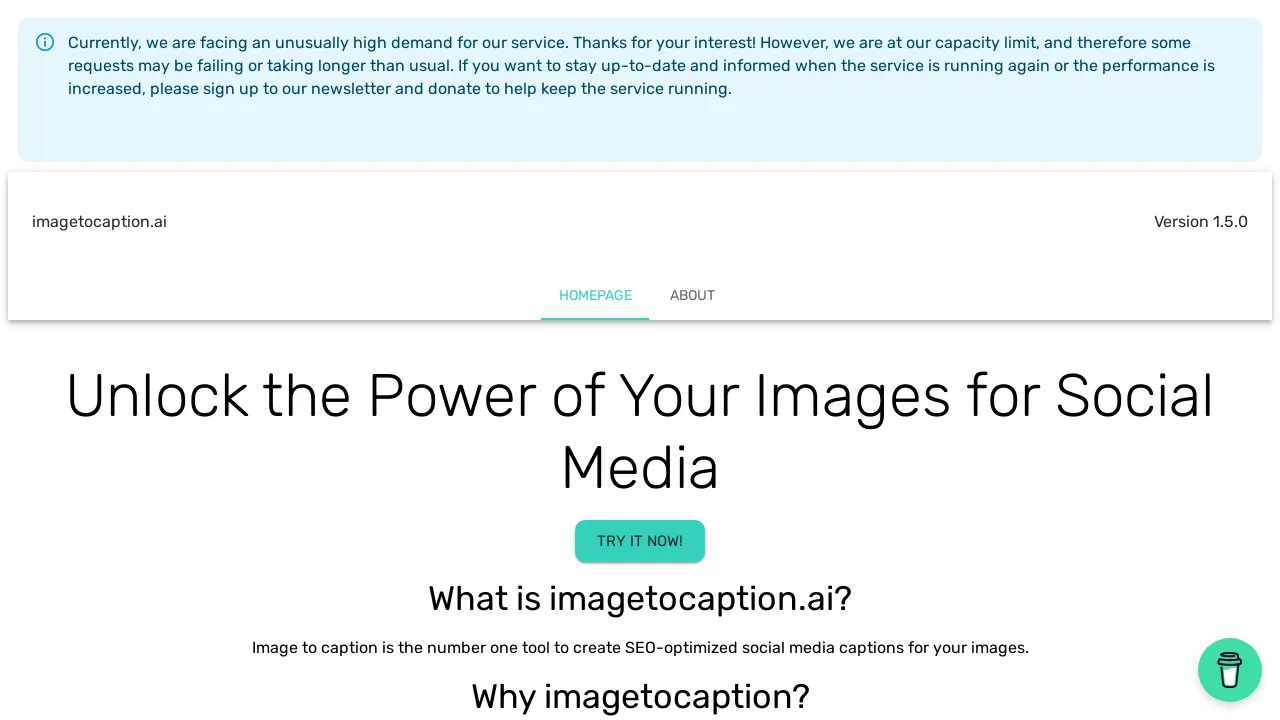 Imagetocaption.ai screenshot