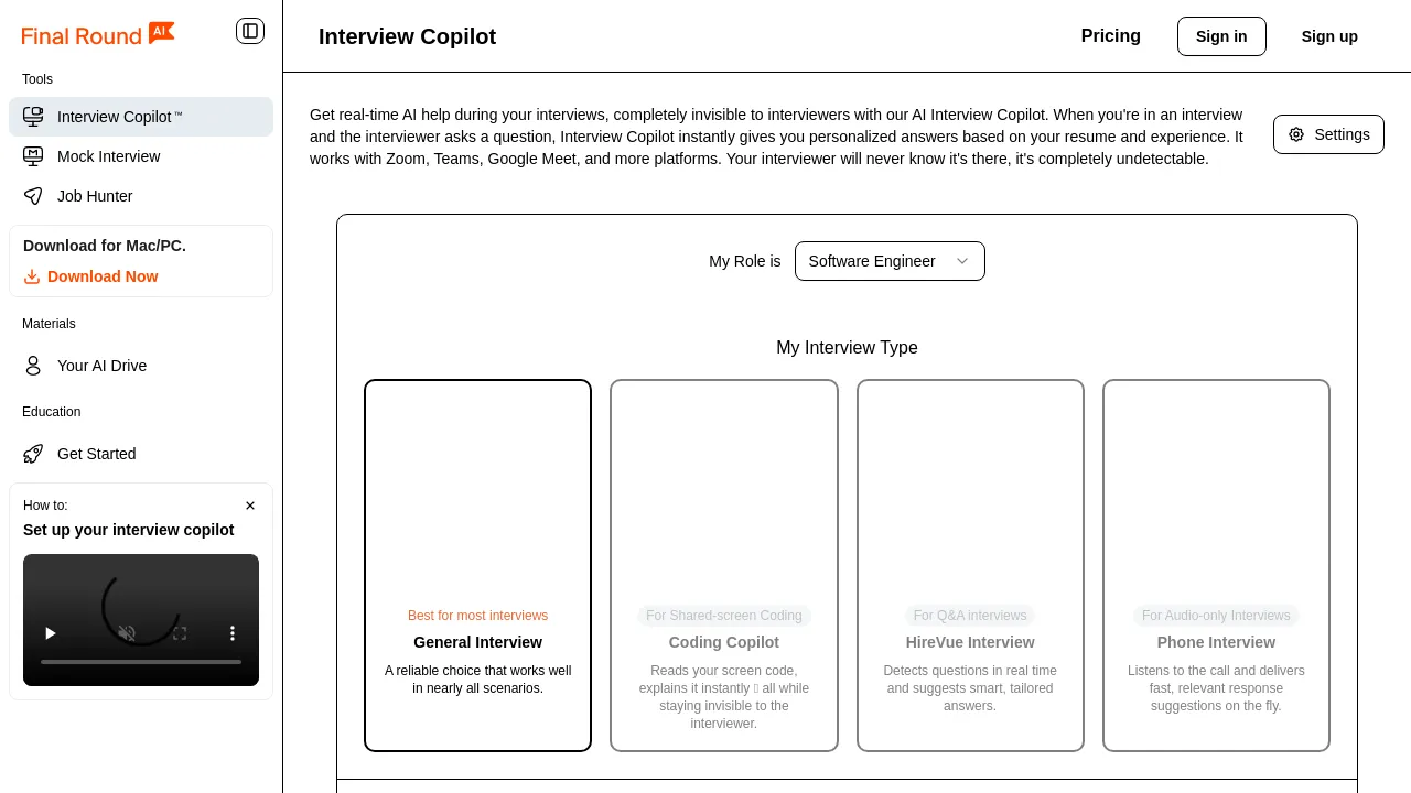 Interview Copilot – Get Real-Time Interview Help with AI