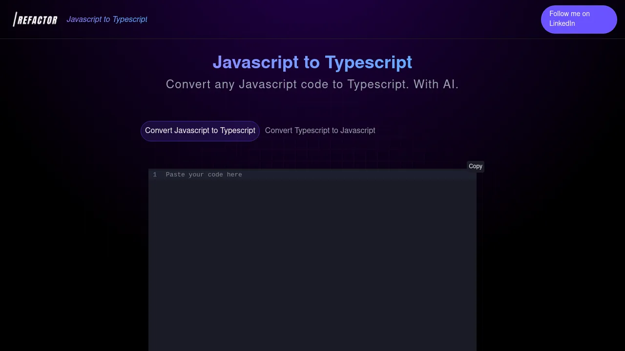 JS2TS screenshot