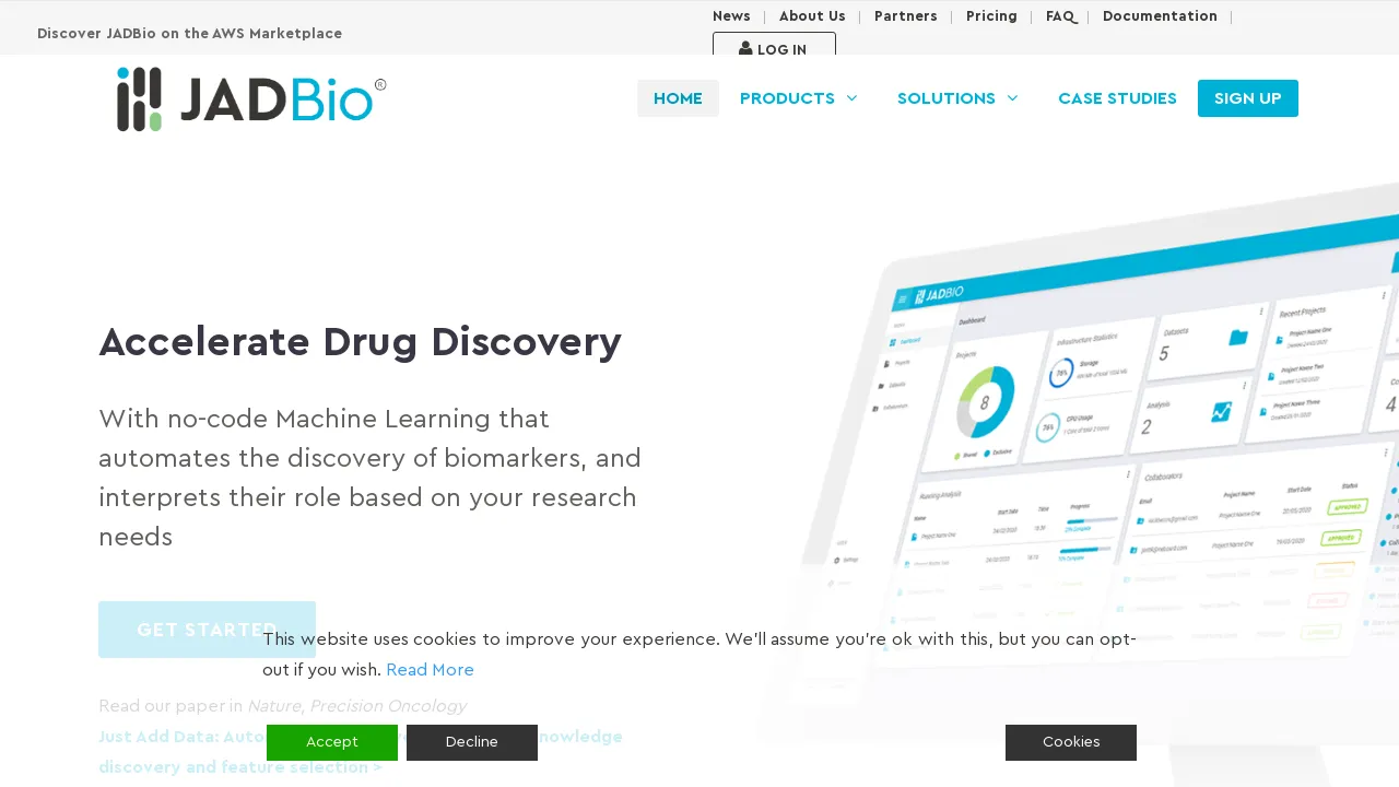 Jadbio screenshot