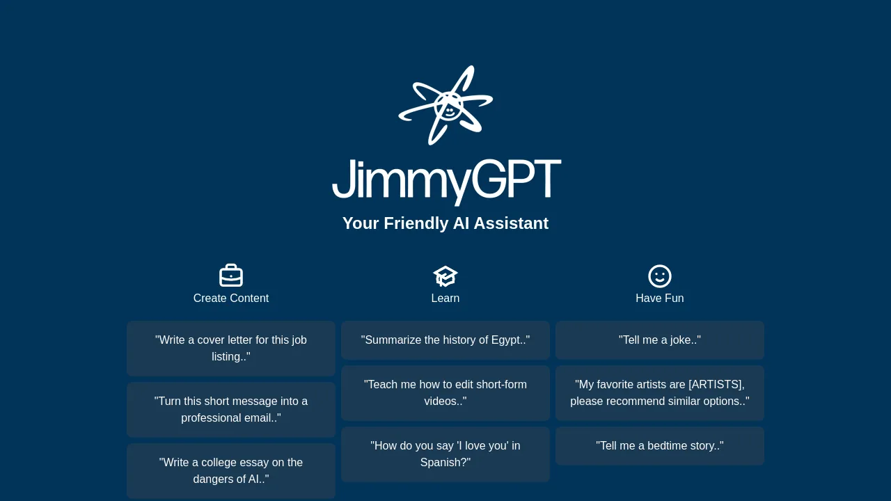 JimmyGPT screenshot