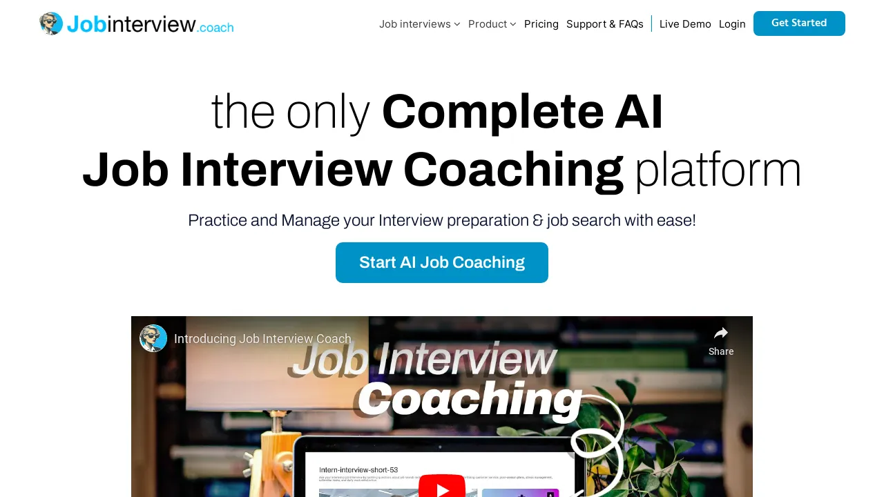 Jobinterview.coach screenshot