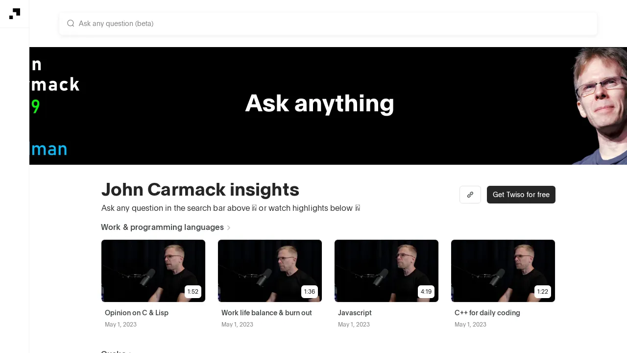 John Carmack insights screenshot