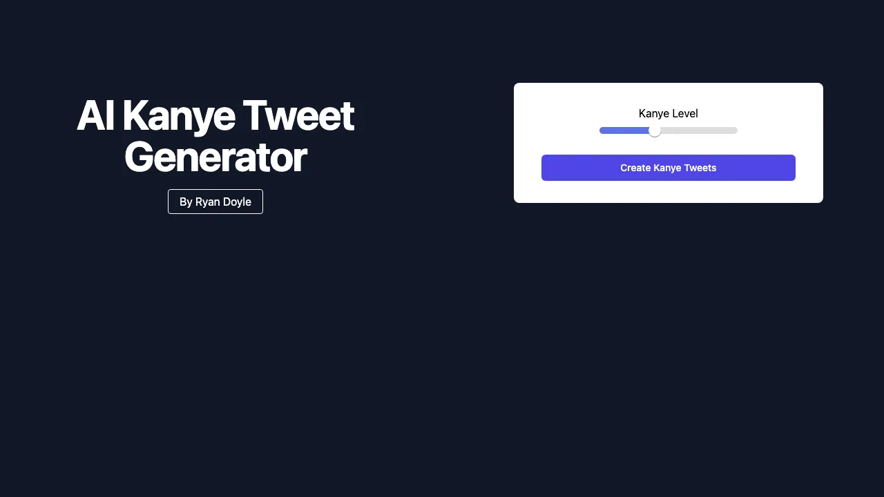 Kanye Tweet Generator screenshot