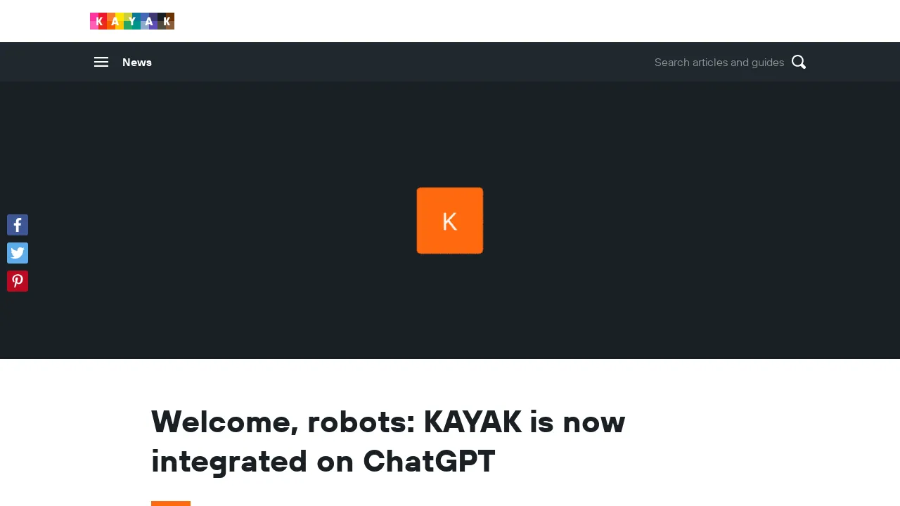Kayak ChatGPT plugin screenshot